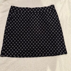 Black and White Patterned Women's Skirt